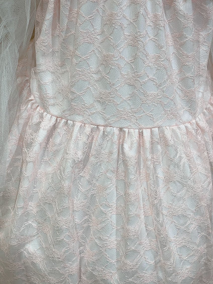 ORGANDY WING SHINY DRESS (PINK)