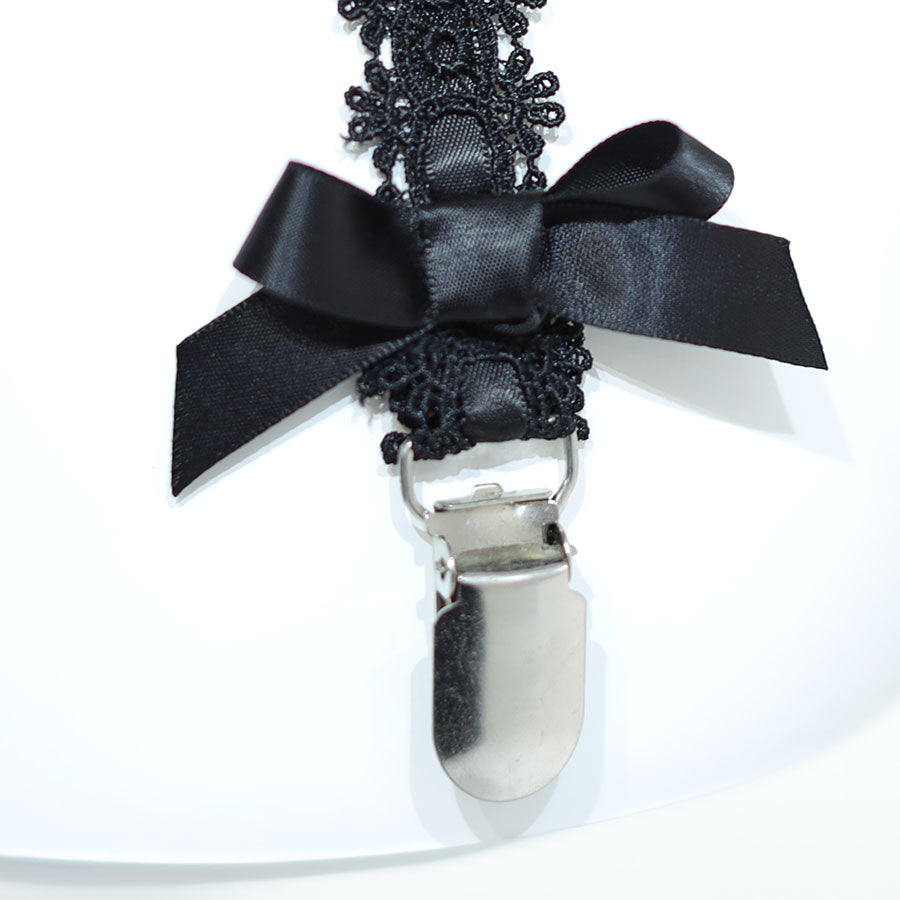 吊带皮带很短的紧身胸衣(黑色X黑色)