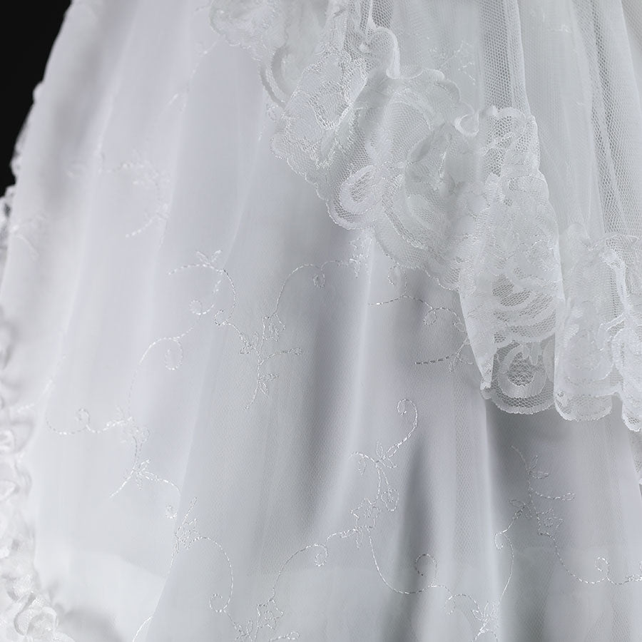 TULLE LACE SKIRT(WHITE )