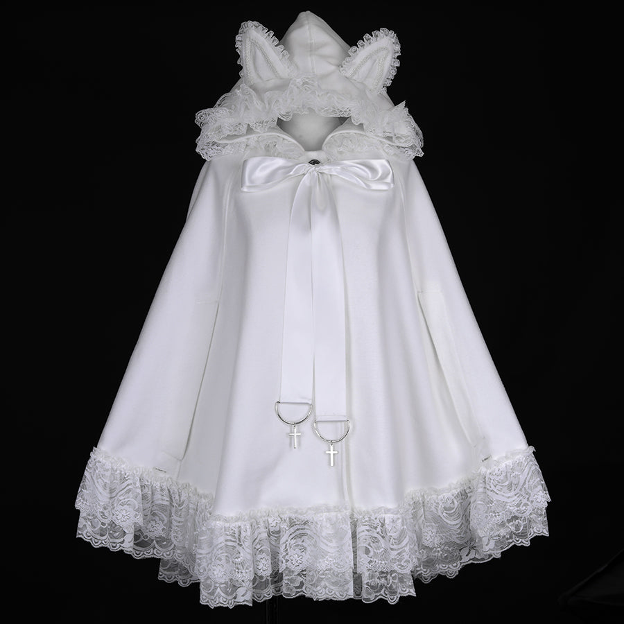 [予約11月中旬入荷]WINTER CAT EARS CAPE (WHITE)