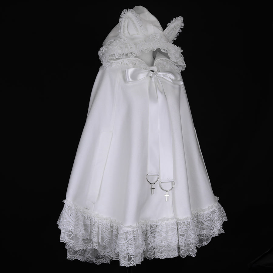 [予約11月中旬入荷]WINTER CAT EARS CAPE (WHITE)