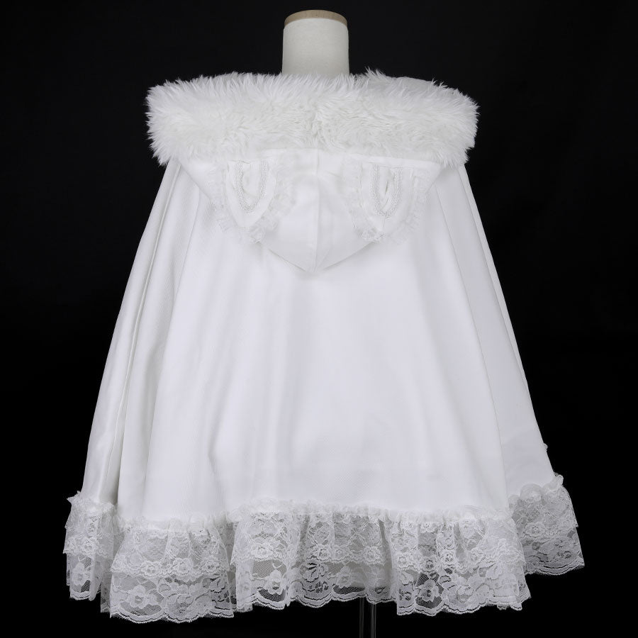 H&amp;A FUR CAT EAR CAPE (WHITE)