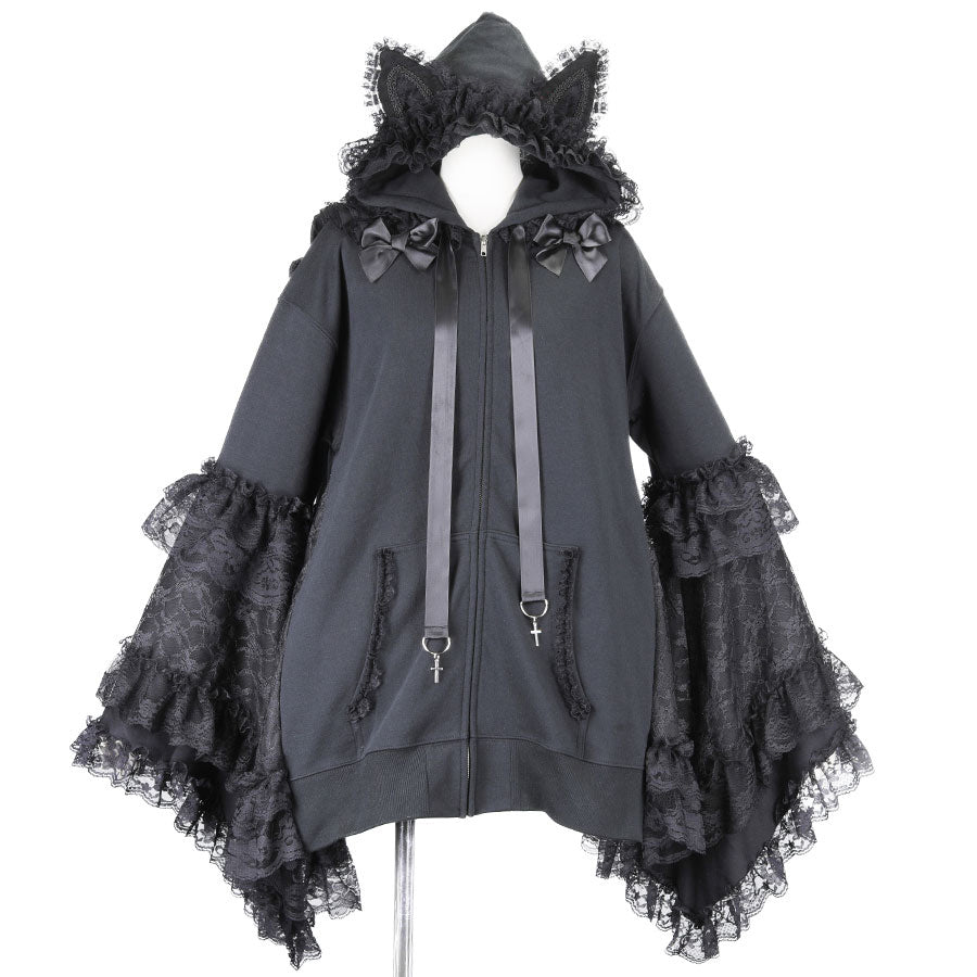 NEQ 3D WINGS DRESS PARKA (BLACK)