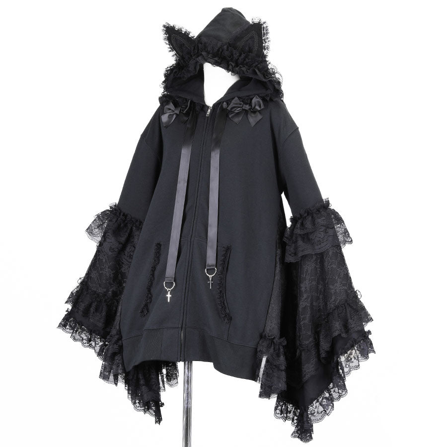 NEQ 3D WINGS DRESS PARKA (BLACK)