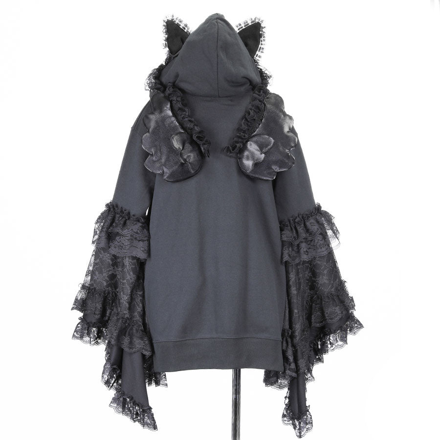 NEQ 3D WINGS DRESS PARKA (BLACK)