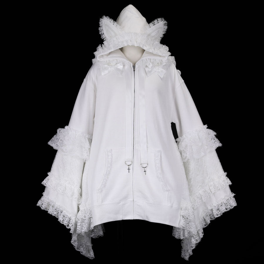 NEQ 3D WINGS DRESS PARKA (WHITE)