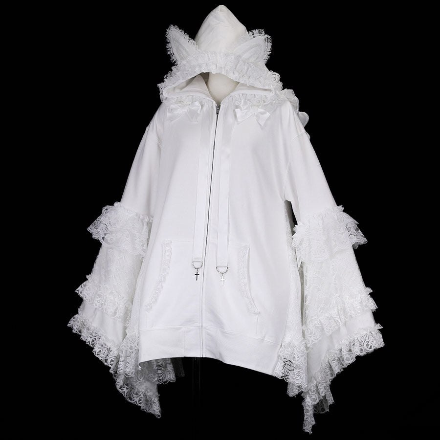 NEQ 3D WINGS DRESS PARKA (WHITE)