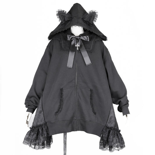 SISTER CAT DRESS PARKA (BLACK)