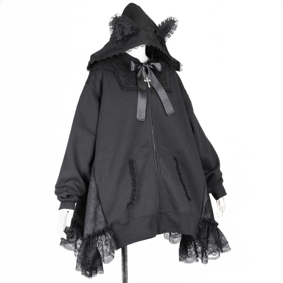 SISTER CAT DRESS PARKA (BLACK)