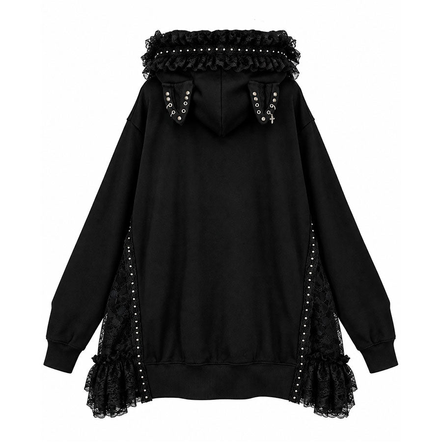 [10月末入荷]METAL CAT ENAMEL RIBBON HEAD DRESS (BLACK)