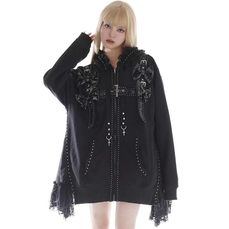 [10月末入荷]METAL CAT ENAMEL RIBBON HEAD DRESS (BLACK)