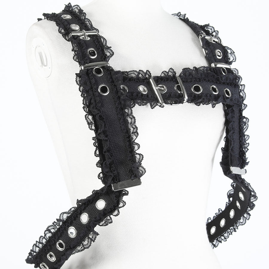 CAT TAIL RIBBON HARNESS (BLACK or WHITE SELECT)