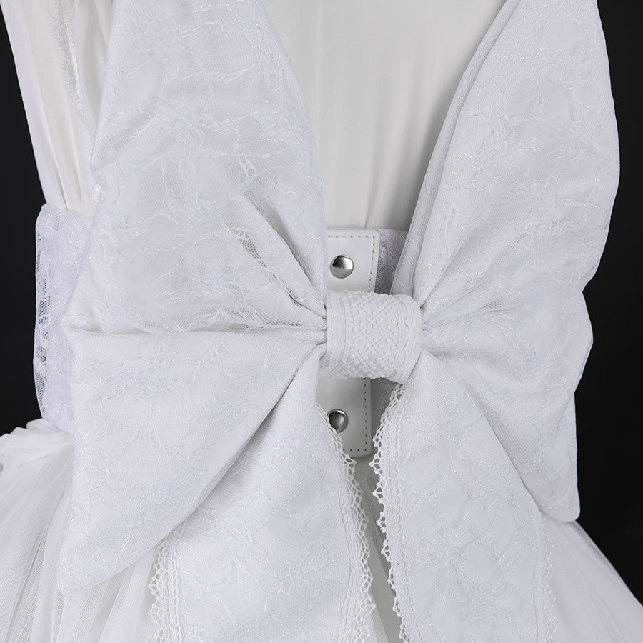 BUTTERFLY WING RIBBON OBI BELT (WHITE) 2 sizes