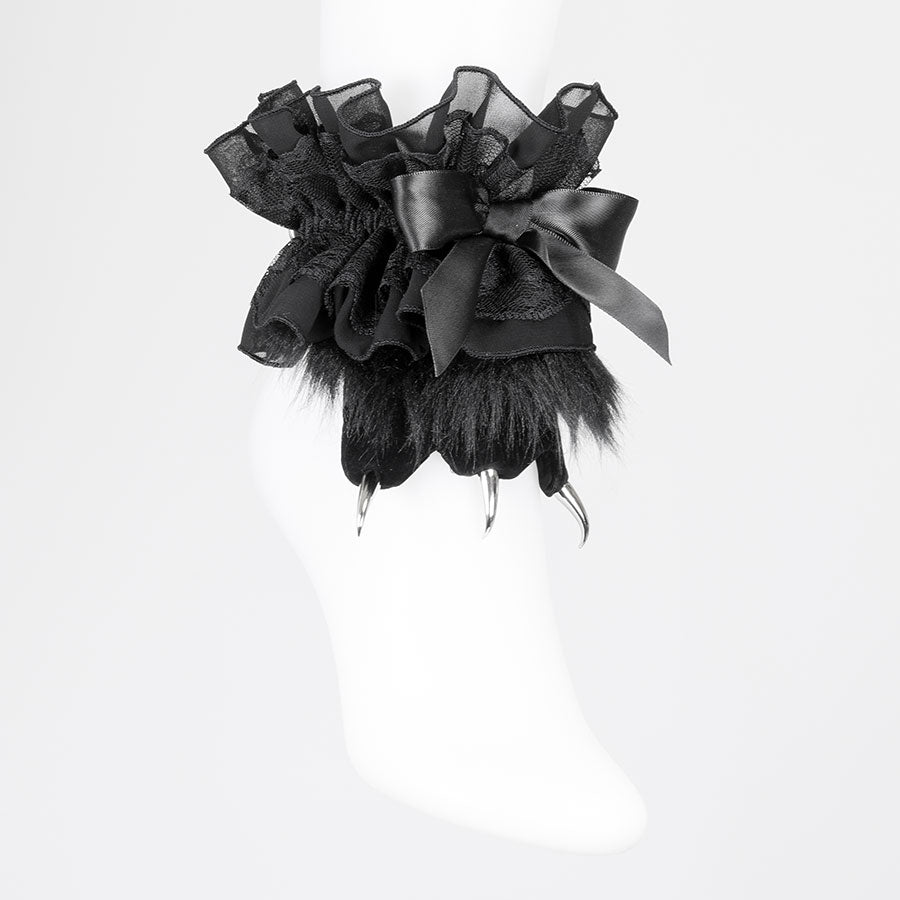 【预购期：1.5个月】猫爪脚镯（黑色）