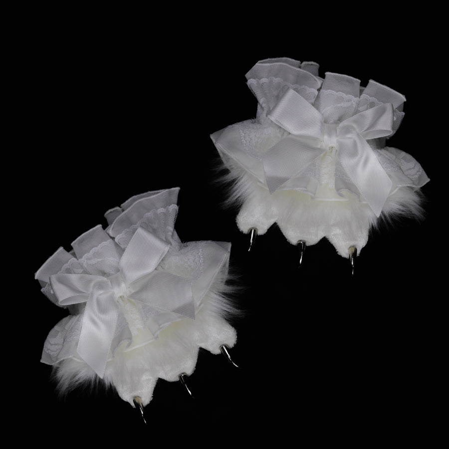 [预购期：1.5个月]猫爪脚镯（白色）