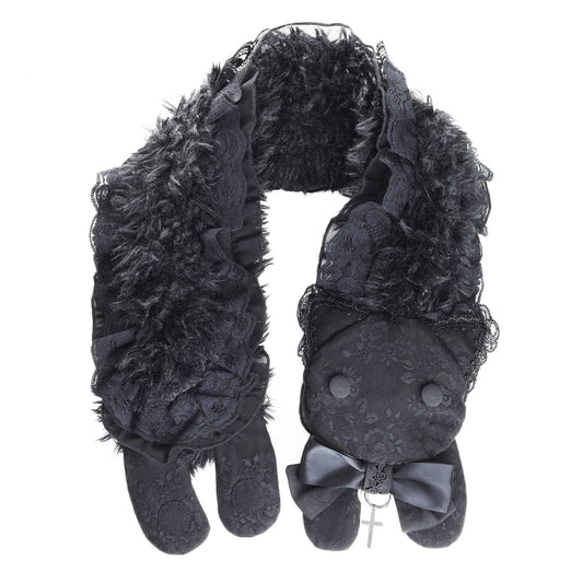 CAT FLUFFY MUFFLER (BLACK)