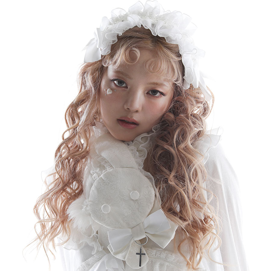 RABBIT FLUFFY MUFFLER (BLACK)