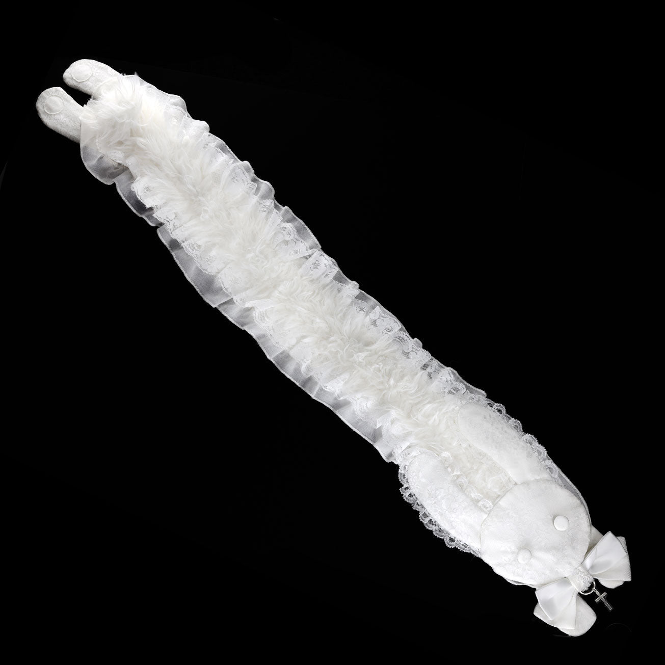 RABBIT FLUFFY MUFFLER (WHITE)