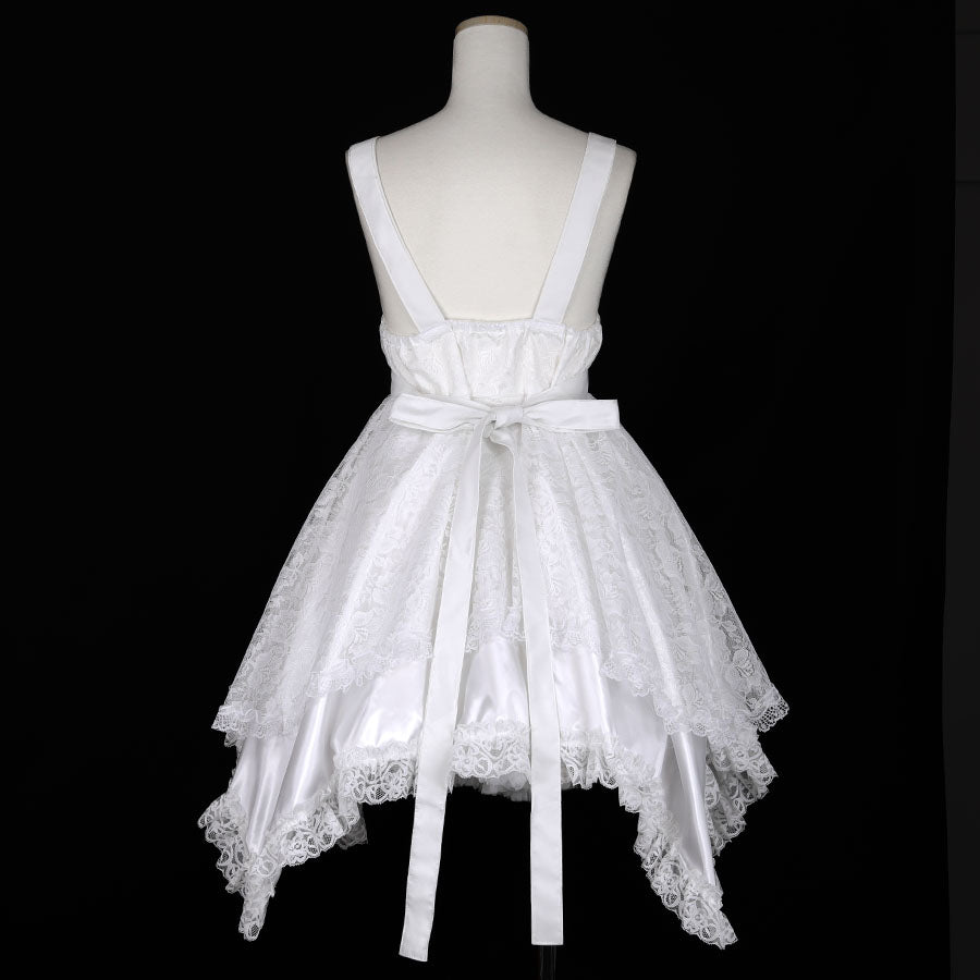 BONDAGE BABY DOLL DRESS (WHITE)