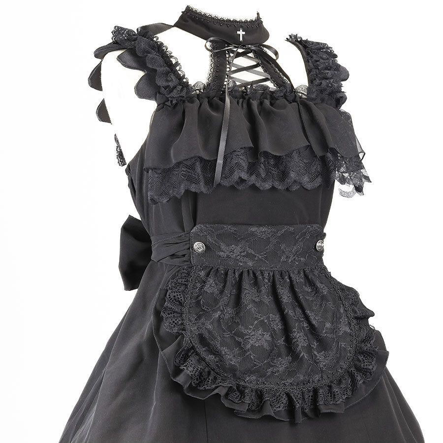 ANGEL MAID APRON DRESS (BLACK)