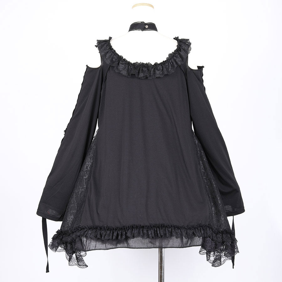 H&A OPEN SHOULDER CHOKER DRESS (BLACK) MAJOH H&A OPEN SHOULDER CHOKER DRESS (BLACK) MAJOH