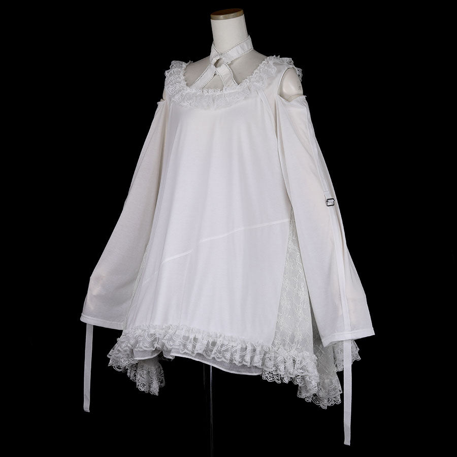 H&A OPEN SHOULDER CHOKER DRESS (WHITE) MAJOH H&A OPEN SHOULDER CHOKER DRESS (WHITE) MAJOH