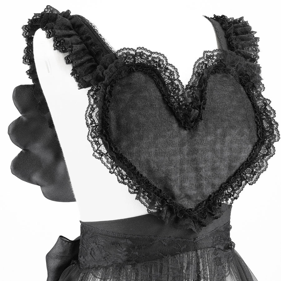 NEQ HEART WING APRON (BLACK)