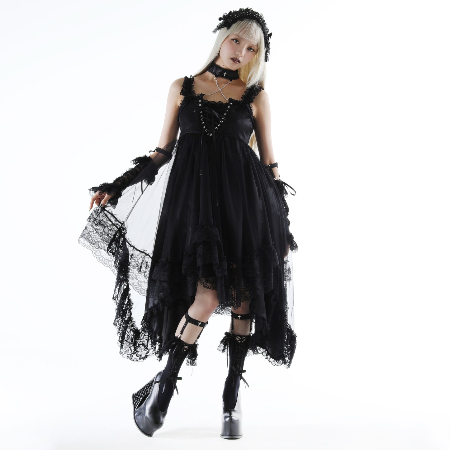 THE SACRIFICE CHAINED DRESS (BLACK)