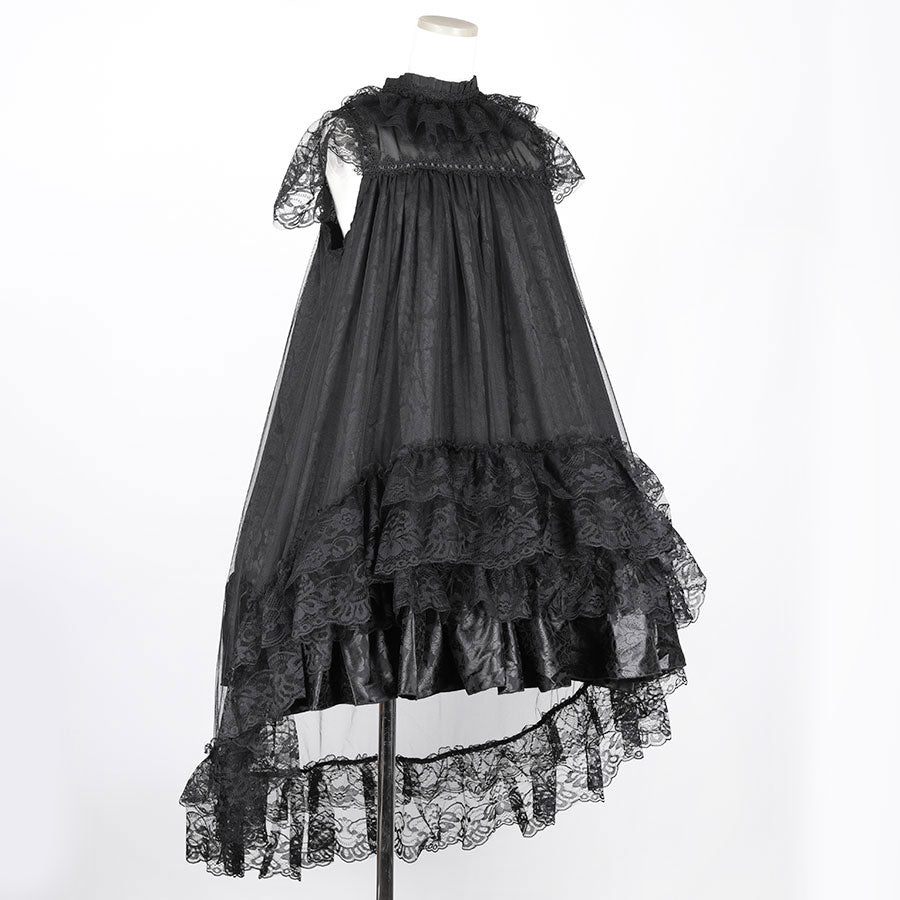 ROSE TULLE ANGEL WING DRESS (BLACK)