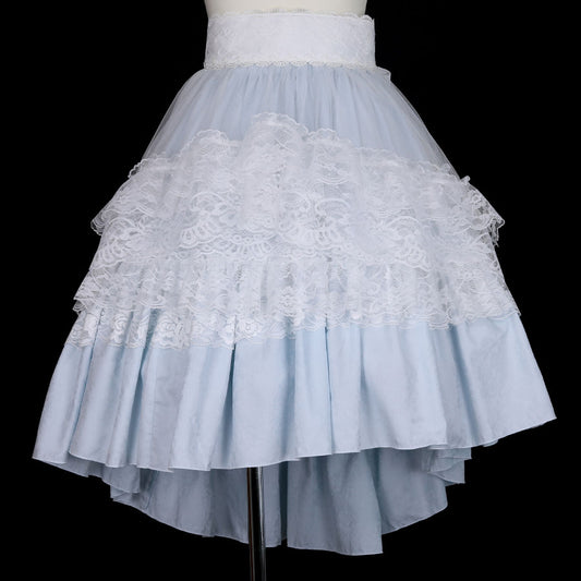 围裙华丽的鱼尾裙（蓝色X白色）