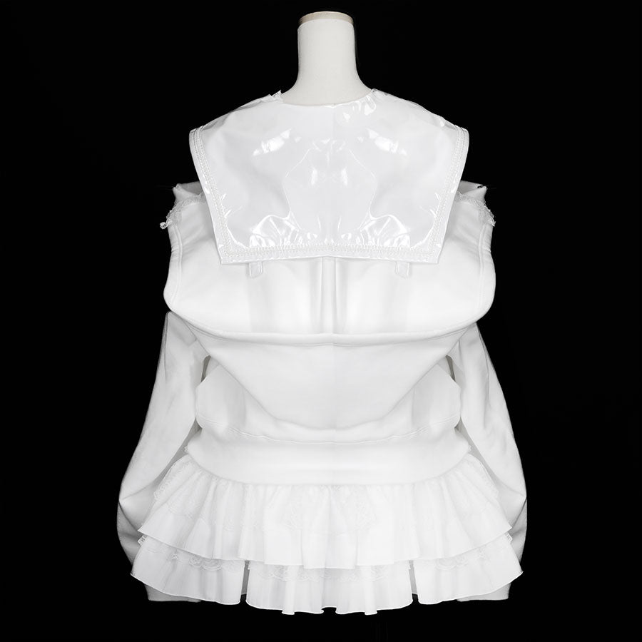 [1 month pre-order] SAILOR SWEET DEVIL PARKA DRESS (WHITE)