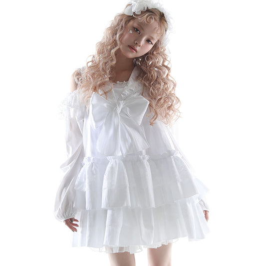 MINI SAILOR ANGEL WING DRESS (WHITE)