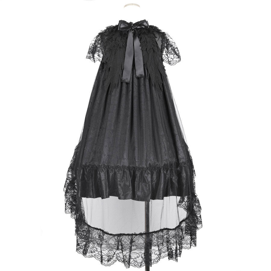 ROSE TULLE ANGEL WING DRESS (BLACK)