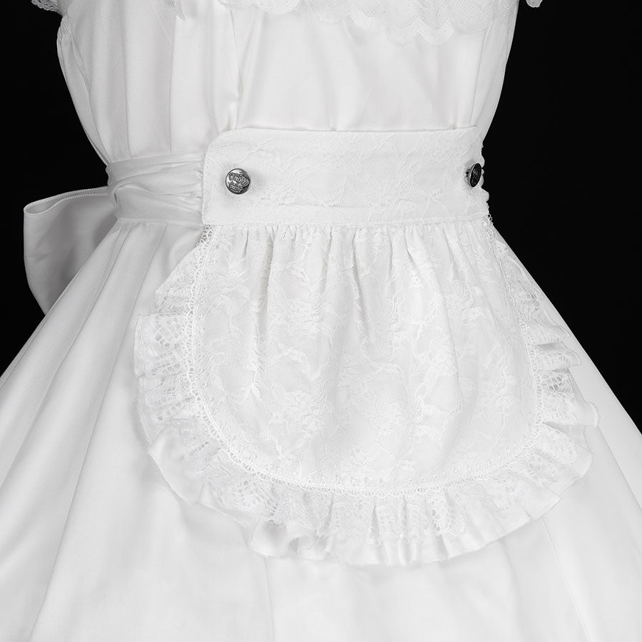 [1 month pre-order] ANGEL MAID APRON DRESS (WHITE)