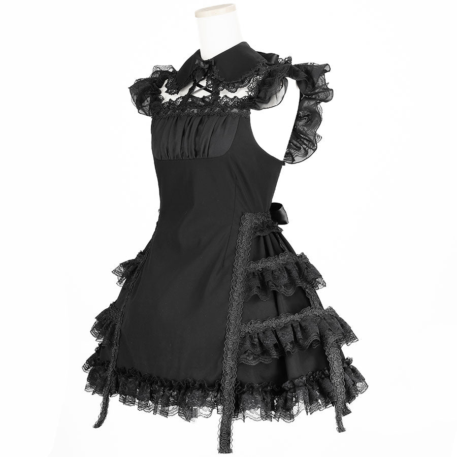MINI COLLAR SIDE CAGE ONE PIECE (BLACK)