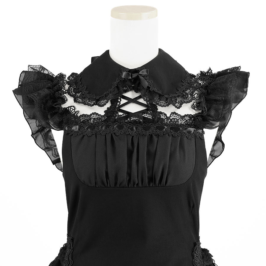 MINI COLLAR SIDE CAGE ONE PIECE (BLACK)