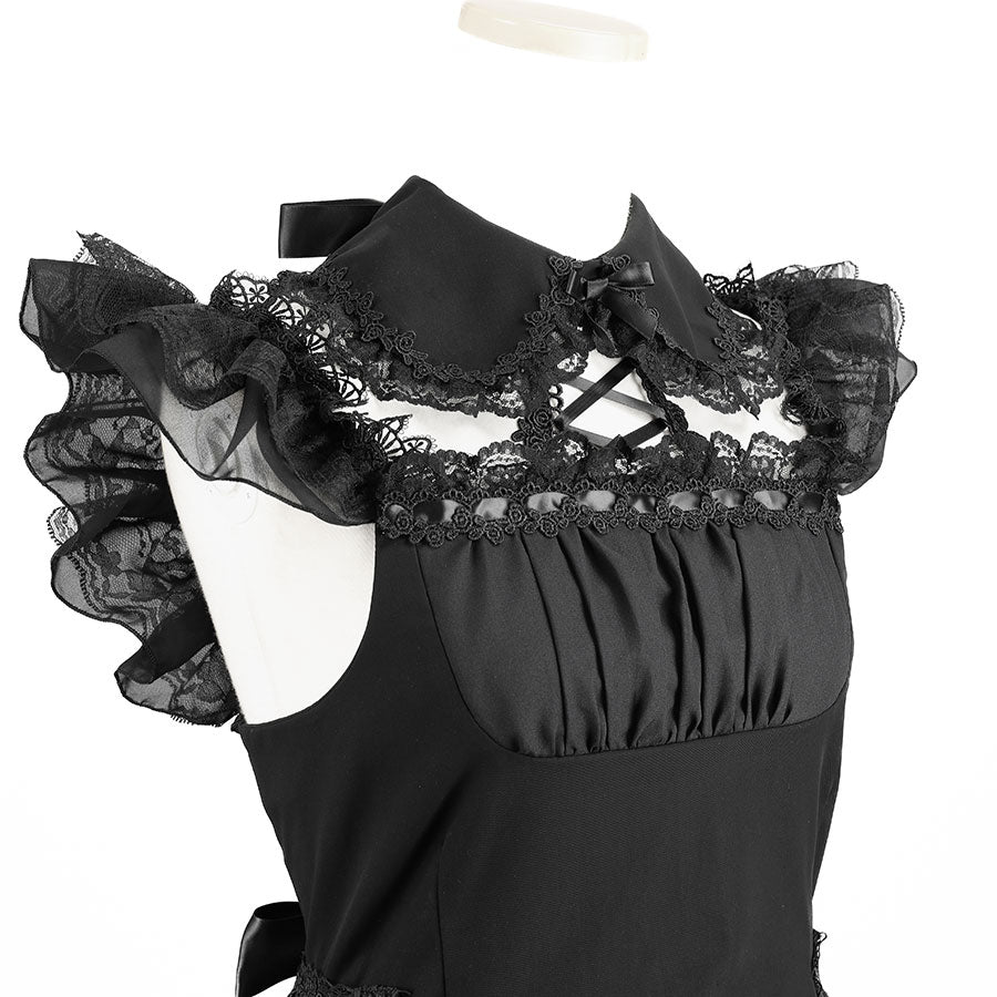 MINI COLLAR SIDE CAGE ONE PIECE (BLACK)