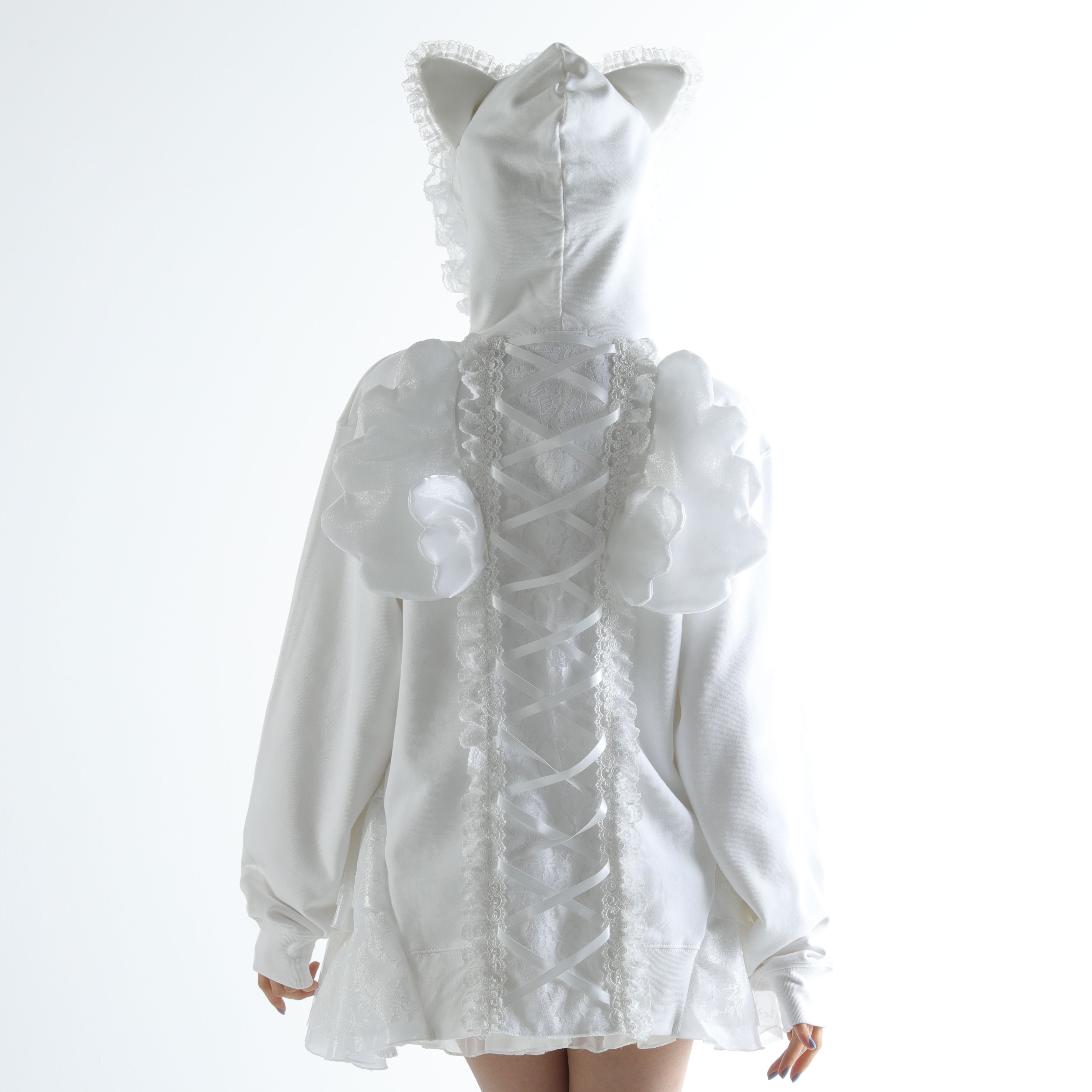 予約1ヶ月]NEQ MINI PON PON DRESS PARKA (WHITE) – MAJOH