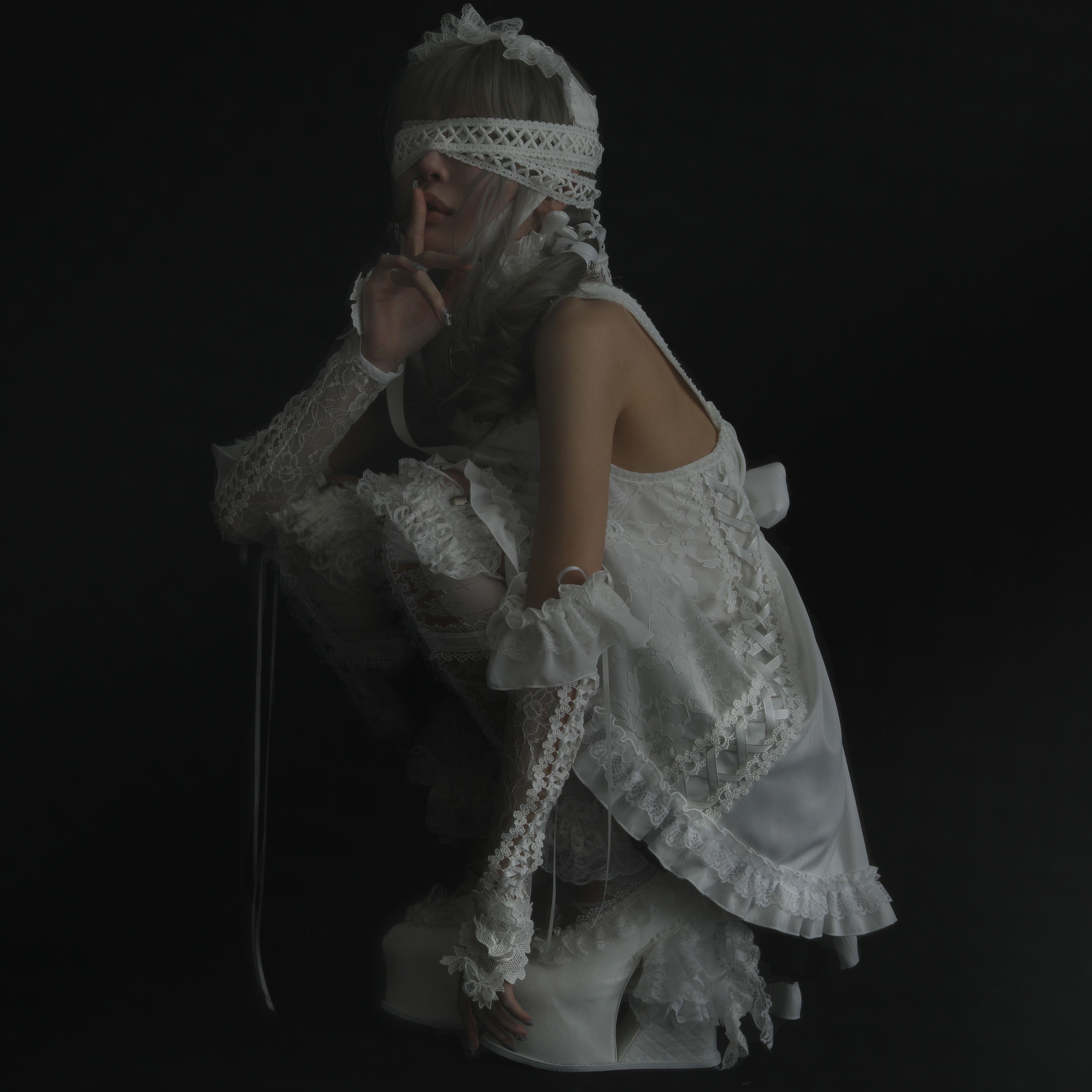 予約3週間]MINI LACE UP DOLL DRESS (WHITE) – MAJOH