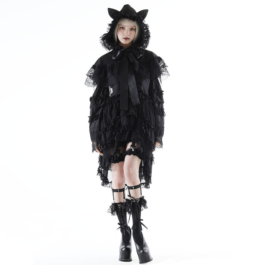 H&A SUMMER CAT EARS MINI CAPE(BLACK)