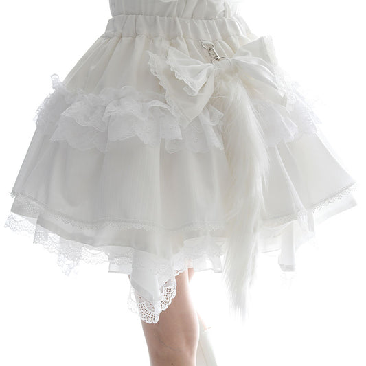 NEQ MINI CAT TAIL SKIRT (WHITE)