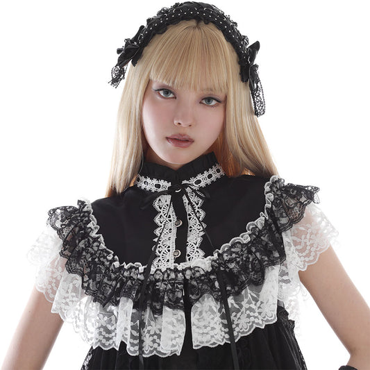 MINI ANGEL WING CAPE (BLACK x WHITE)