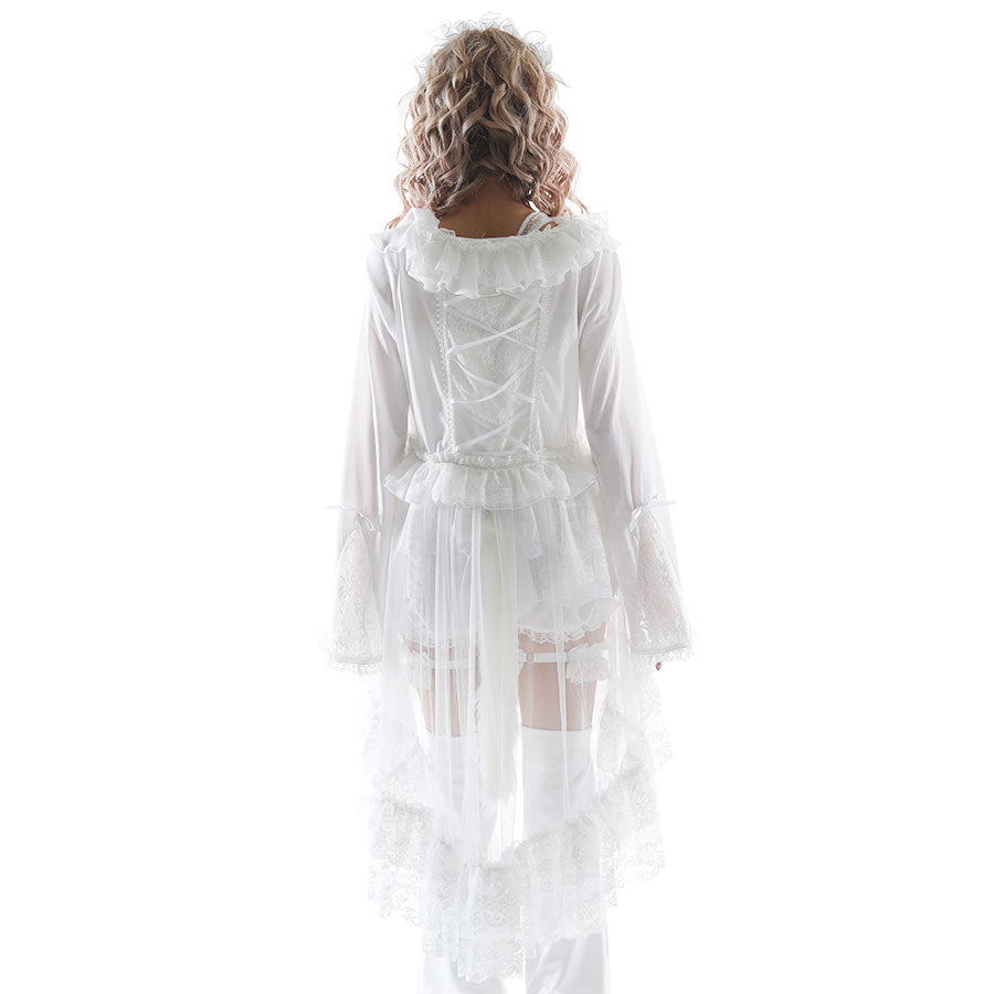 TULE TAIL CARDIGAN (WHITE)