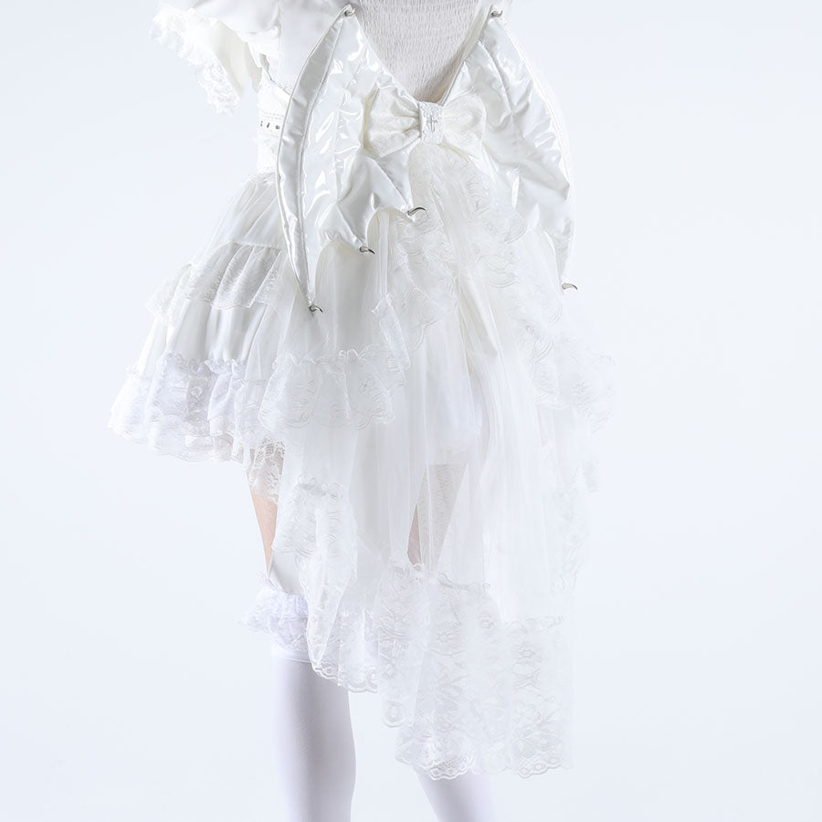 [予約1ヶ月]LACE-UP DEVIL WING BUSTLE OBI (WHITE)