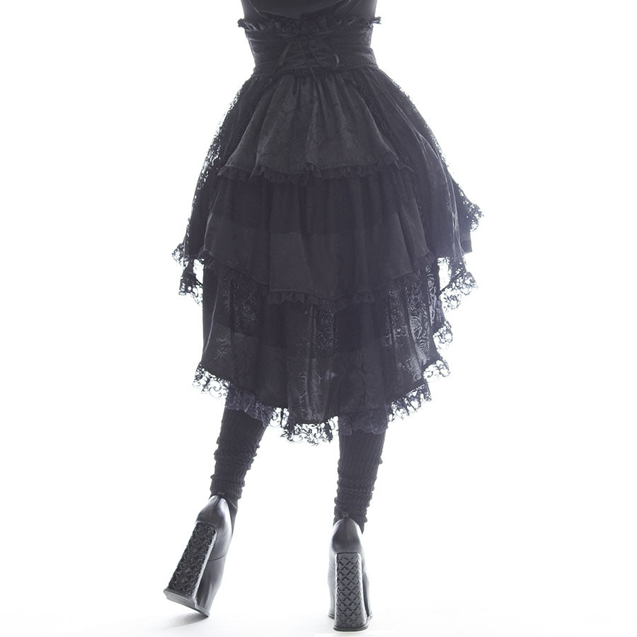 GHOSTLY TRAIL FISH TAIL SKIRT (BLACK)