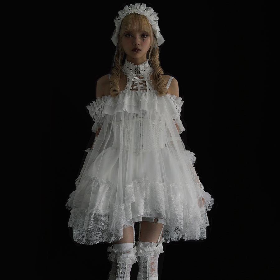 MAJOH OFF SHOULDER HOOK ONE PIECE ロリータ 黒 MAJOH OFF SHOULDER HOOK ONE PIECE ロリータ MAJOH