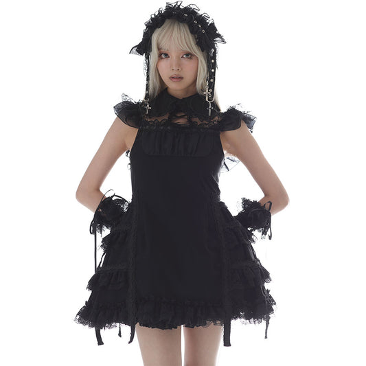MINI COLLAR SIDE CAGE ONE PIECE (BLACK)