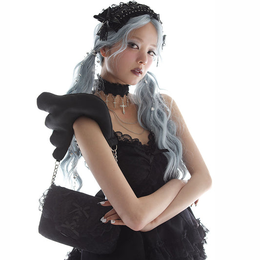 MINI 3D ANGEL WING SHOULDER BAG (BLACK)