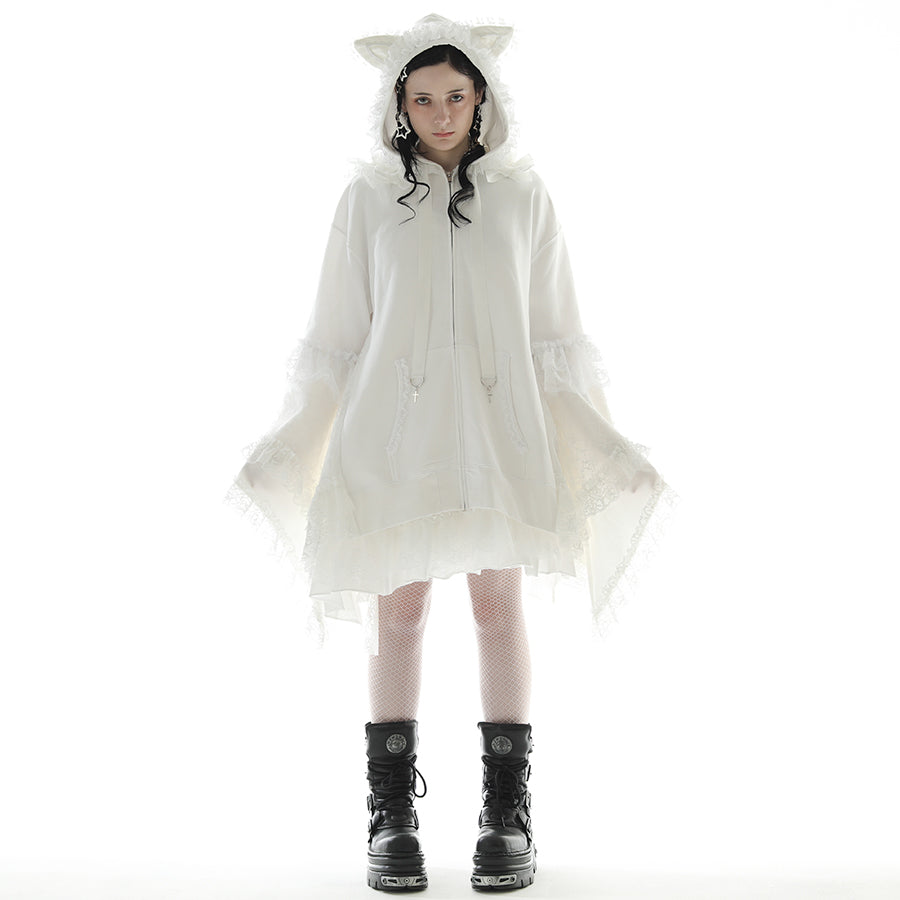 NEQ 3D WINGS DRESS PARKA (WHITE)