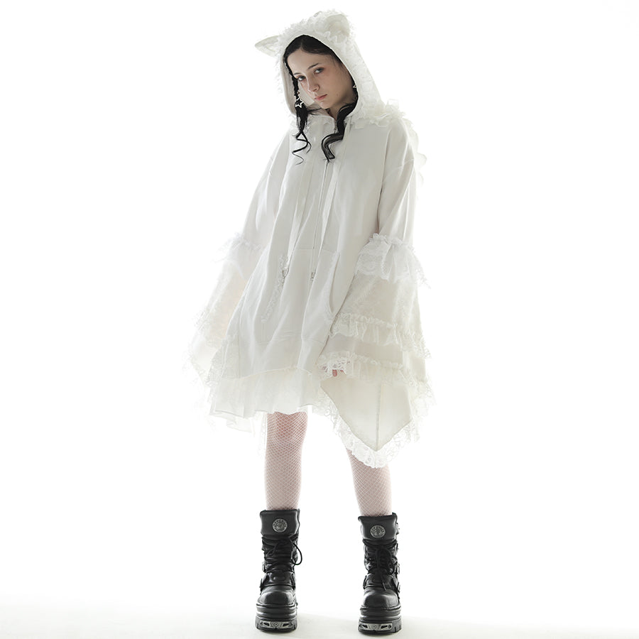 NEQ 3D WINGS DRESS PARKA (WHITE)